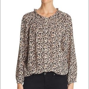 Rebecca Taylor animal print silk blouse